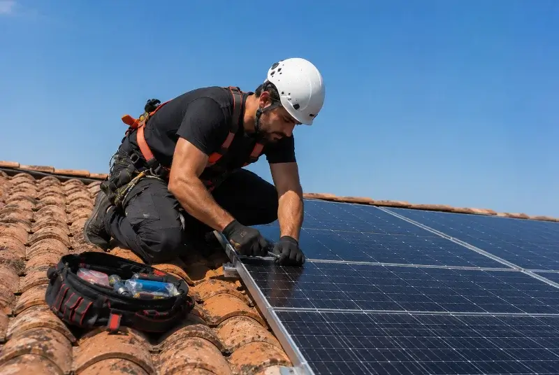 Maintenance et monitoring de panneaux solaires à Bellocq