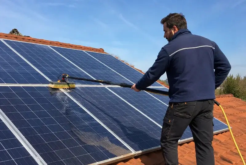 Nettoyage et entretien de panneaux solaires à Bellocq